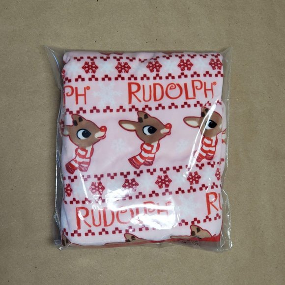 Rudolph Pajama Pants XS (0-2) Pink/Red - Picture 8 of 8